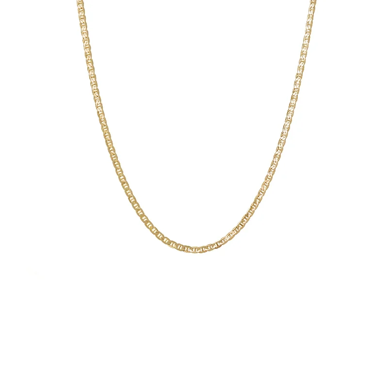 silver heart necklaces for women-Bold Gold Mariner Chain