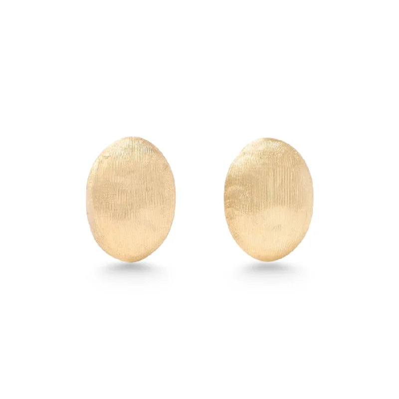 hoop earrings for wedding-18kt Yellow Gold Siviglia Grande Collection Stud Earrings