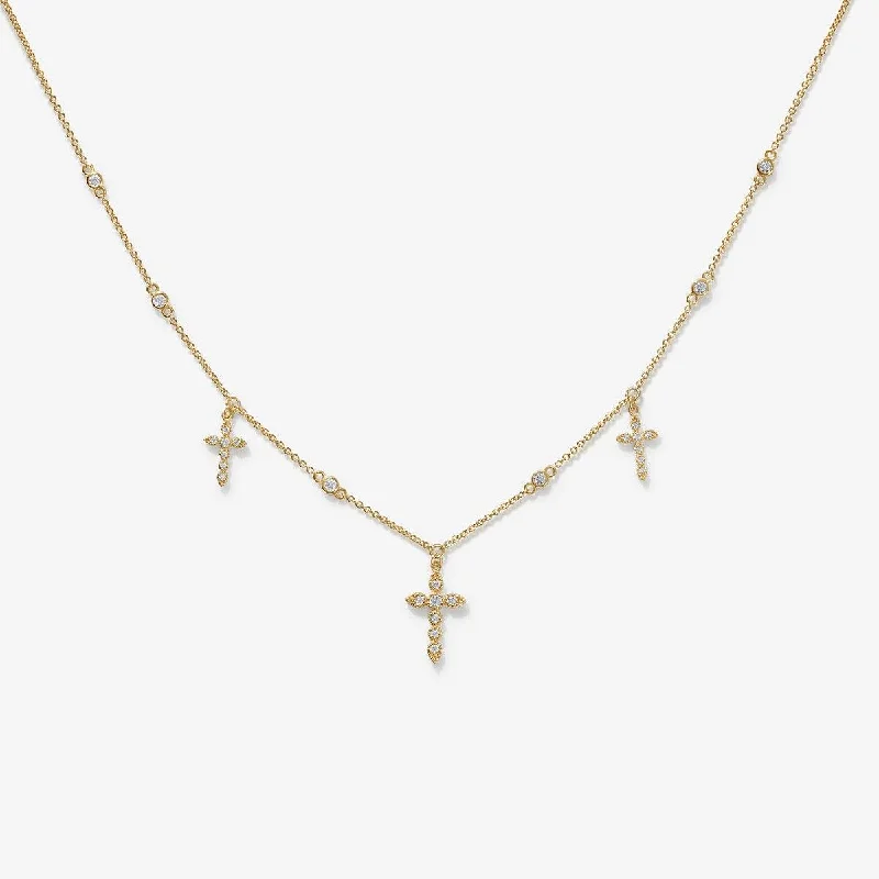 high-end necklaces for women-Treyton cross choker