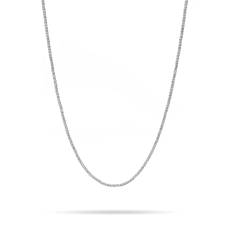 statement necklaces for women-Bead Chain Necklace in Sterling Silver