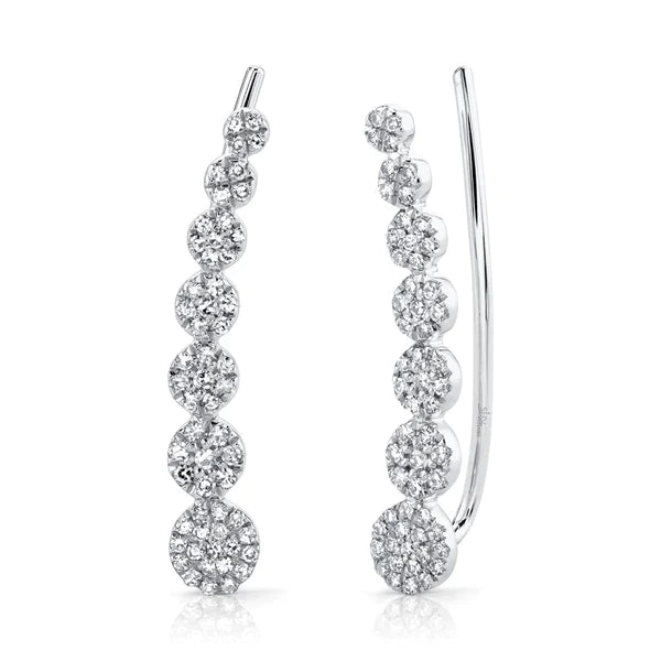 infinity earrings for women-0.25 Carat Diamond Crawler Earrings