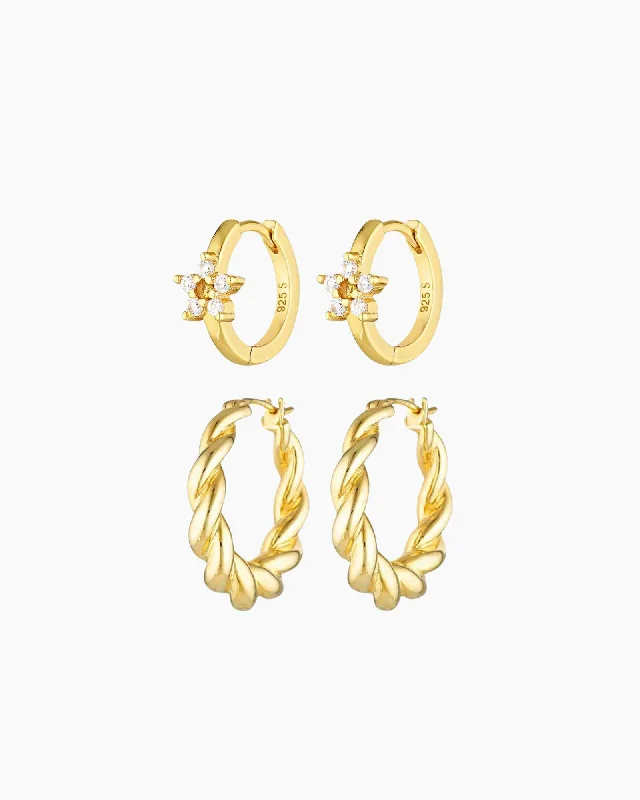 crescent earrings for women-THE DAISY SET