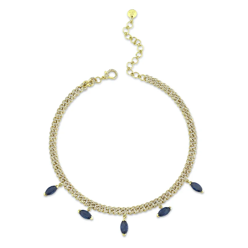 Yellow Gold/Blue Sapphire