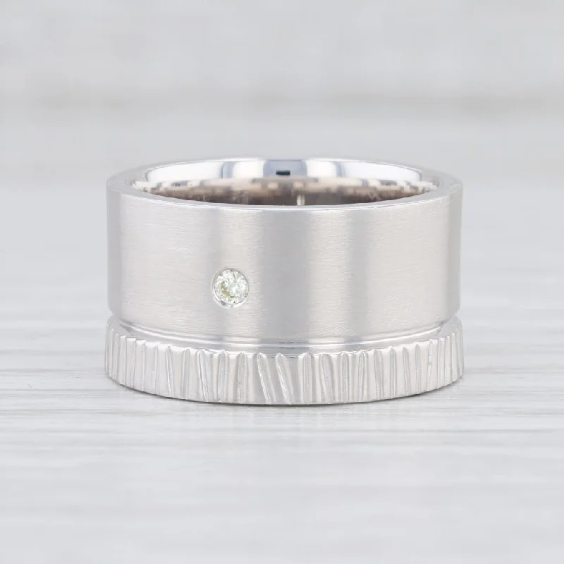 minimalist engagement rings for women-New Bastian Inverun Ring Sterling Silver Diamond Statement 25771 Size 60 9