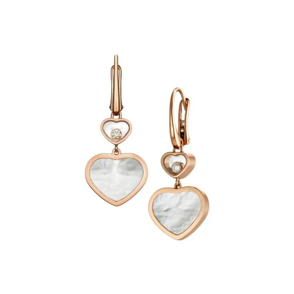 chic diamond earrings for women-Happy Hearts Earrings