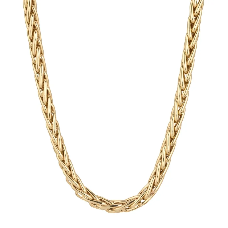 geometric necklaces for women-Chunky Wheat Chain Necklace