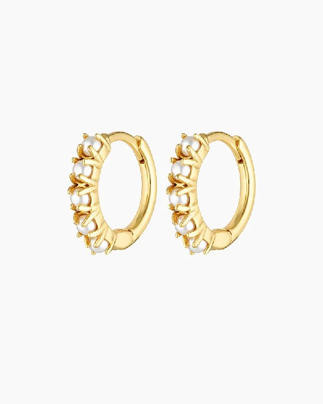 cute stud earrings for women-POPPY HOOPS