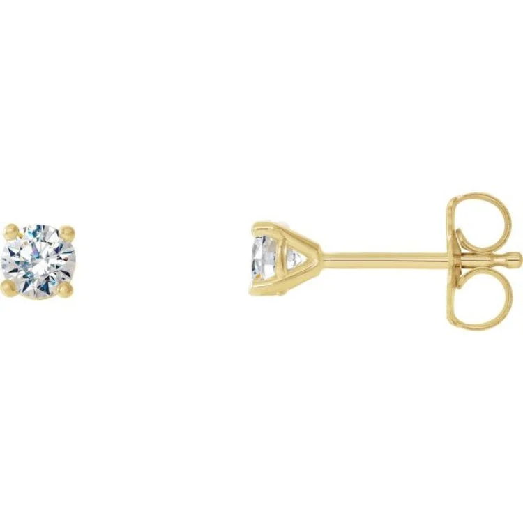 gemstone earrings for women-14K Yellow 1/6 CTW Lab-Grown Diamond Stud Earrings