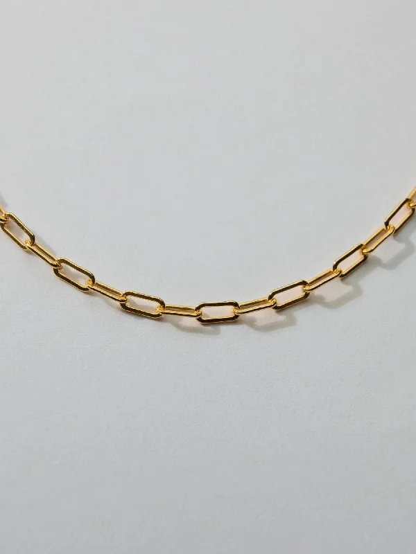 gold chain pendant necklaces for women-Paperclip Chain