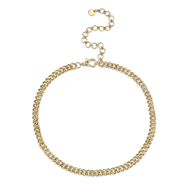 infinity pendant necklaces for women-SOLID GOLD MINI LINK NECKLACE