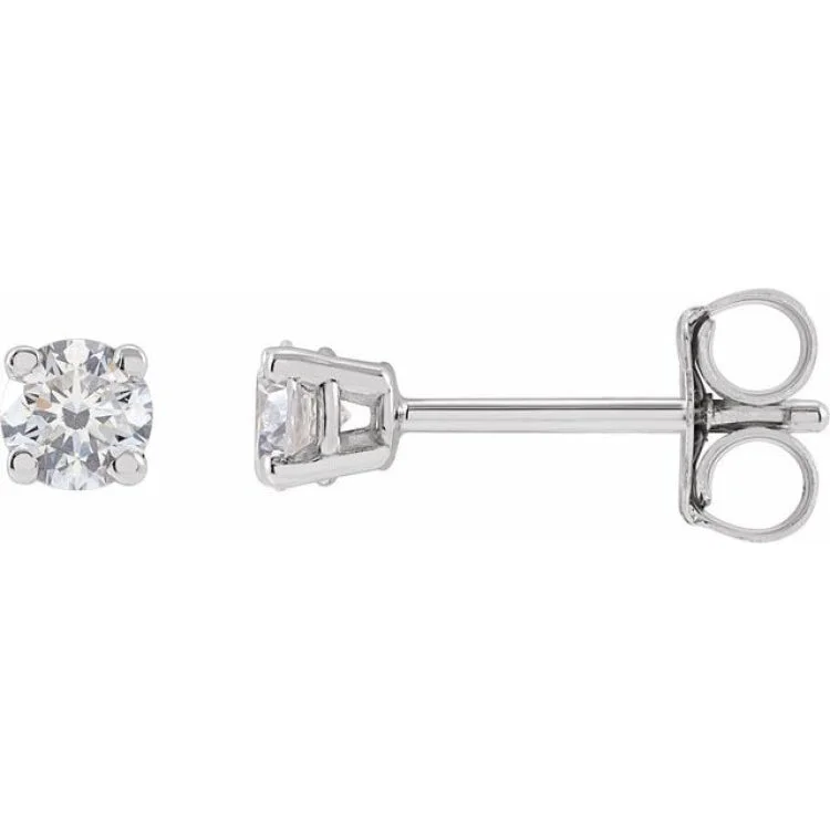 fashion earrings for women-14K White 1/6 CTW Lab-Grown Diamond Earrings