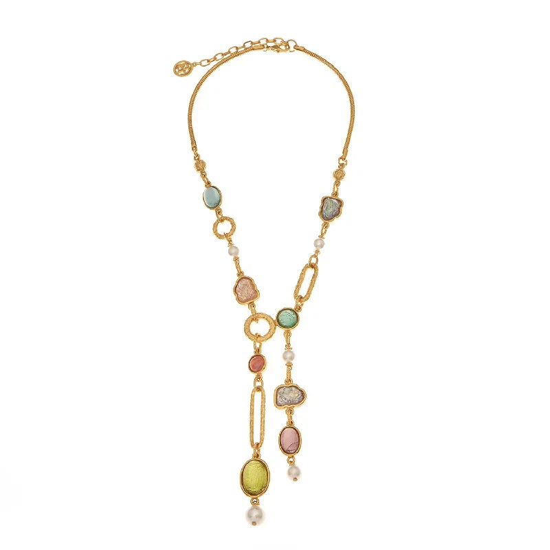 colorful gemstone necklaces for women-Leslie Necklace