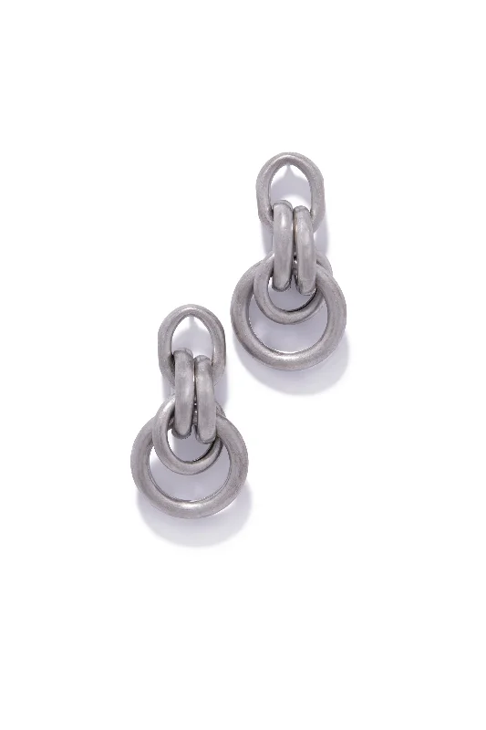 contemporary earrings for women-Kenya Chain Link Earring - Silver