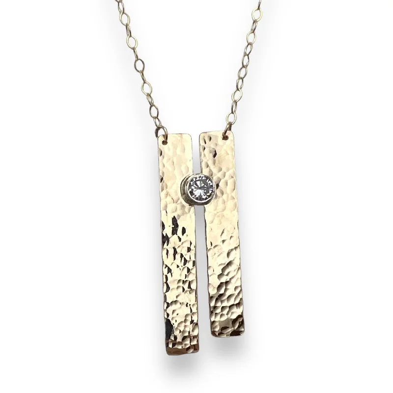 wedding necklaces for women-3649 - Vertical Bars Chain