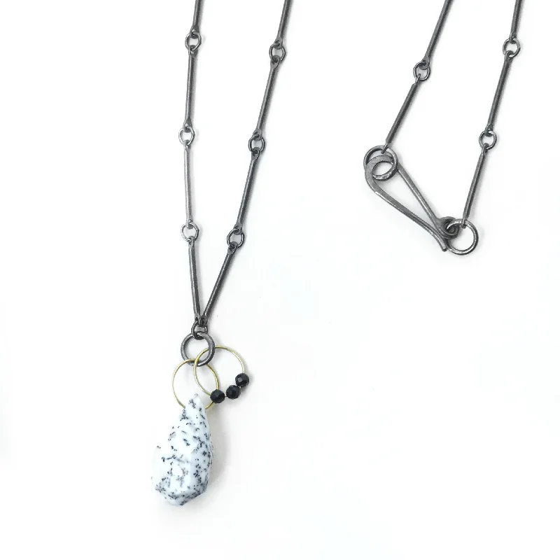 stylish necklaces for women-Dendritic Opal Mini Tangle Necklace