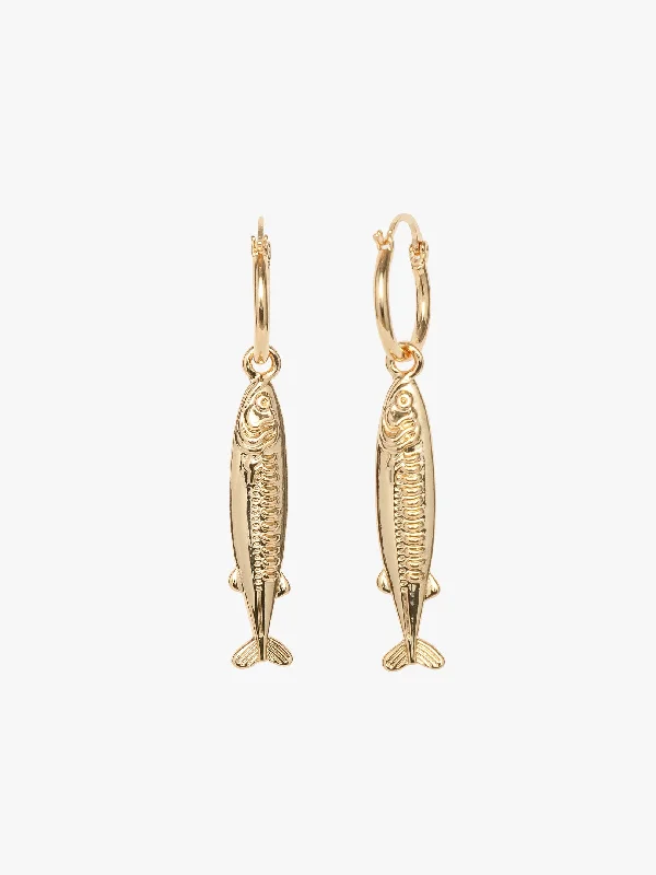 teardrop earrings for women-Anchovy Earrings - Gold