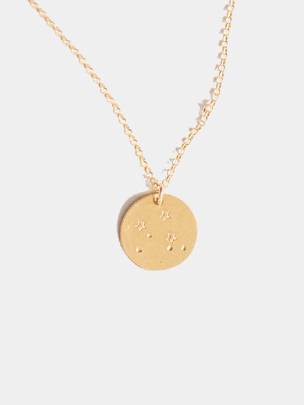 name necklaces for women-Constellation Disc Necklace