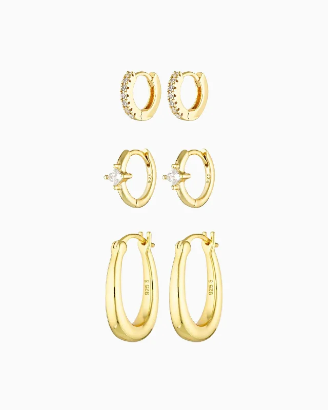 vintage gold earrings for women-THE DINA SET