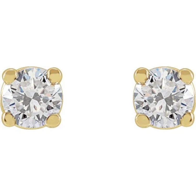 star-shaped earrings for women-14K Yellow 1/4 CTW Lab-Grown Diamond Stud Earrings