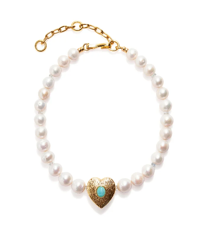 birthstone necklaces for women-Gemini Collar in Pearl