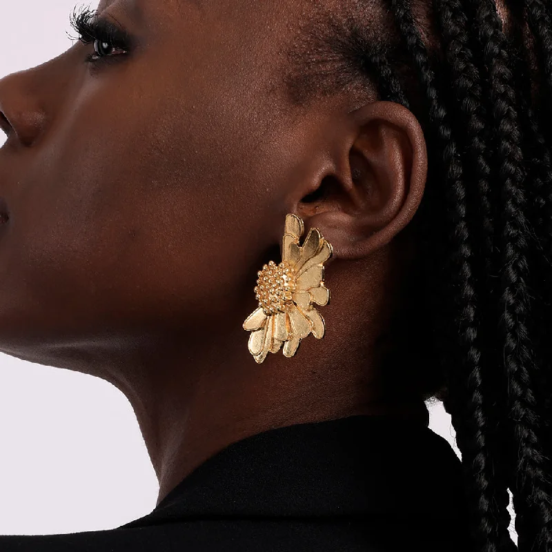 gold earrings for women-Dandelion Earrings