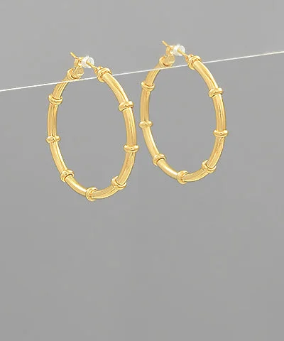 large earrings for women-Knot Hypoallergenic Hoops