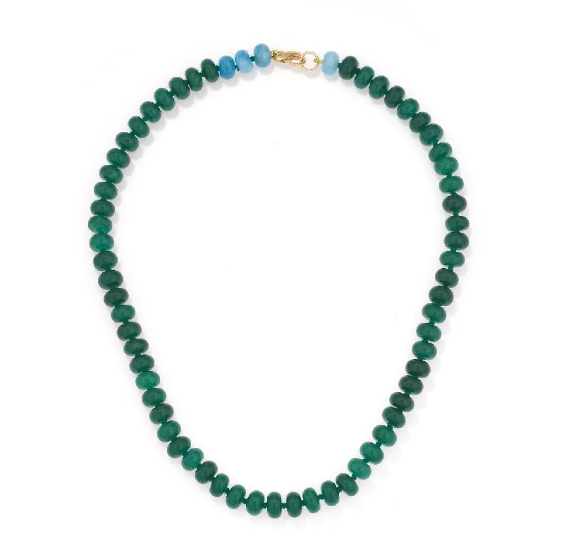 simple gold necklaces for women-Green with Envy Gemstone Necklace