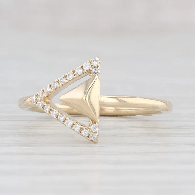 gold engagement rings for women-Sophia Diamond Arrow Ring 14k Yellow Gold Size 6.75