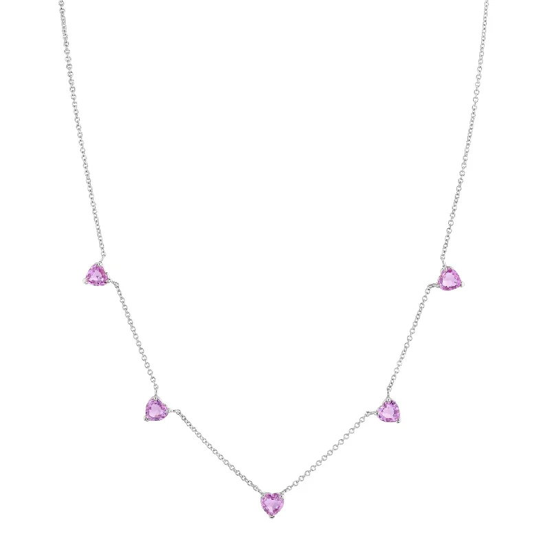 White Gold/Pink Sapphire