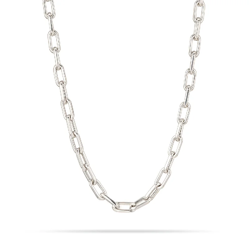 elegant necklaces for women-5.3mm Italian Chain Link Necklace in Sterling Silver