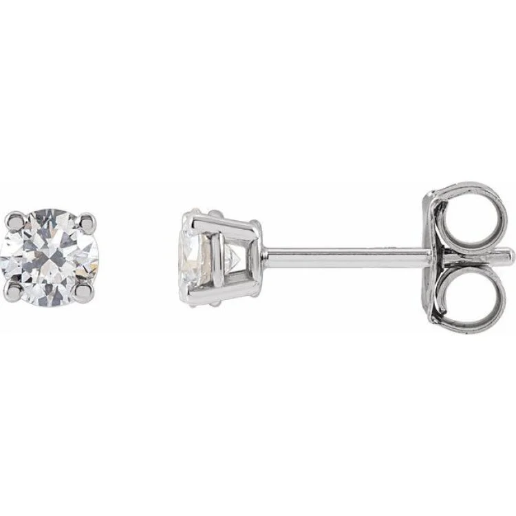 birthstone earrings for women-14K White 1/3 CTW Lab-Grown Diamond Stud Earrings