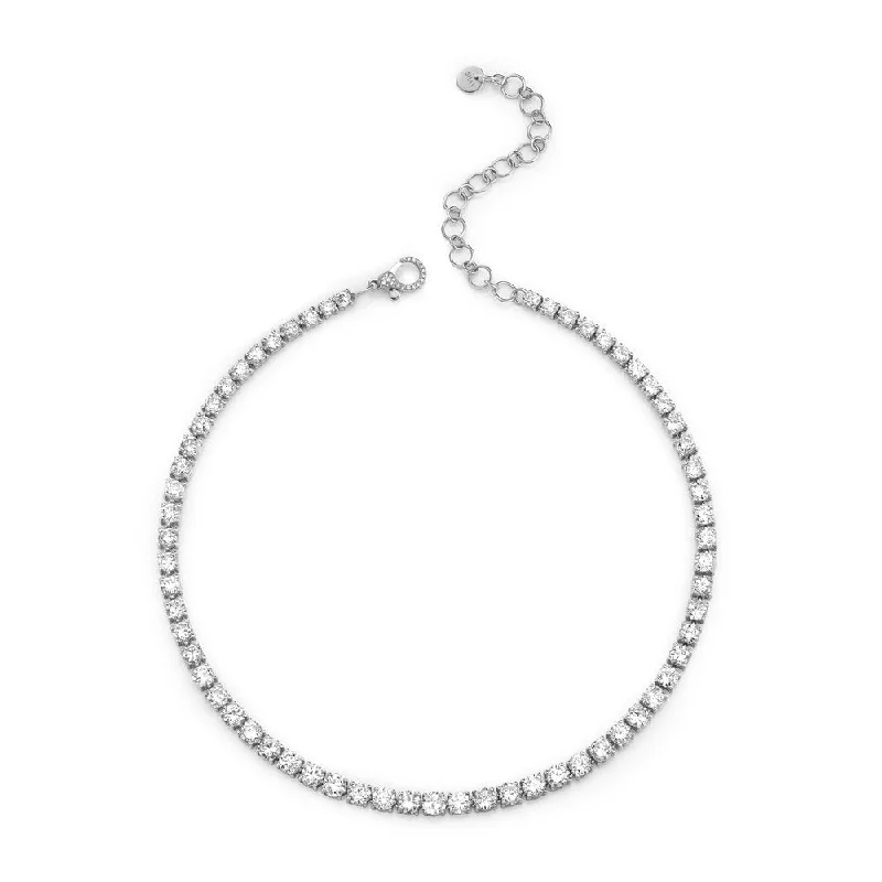 moonstone necklaces for women-READY TO SHIP DIAMOND TENNIS NECKLACE