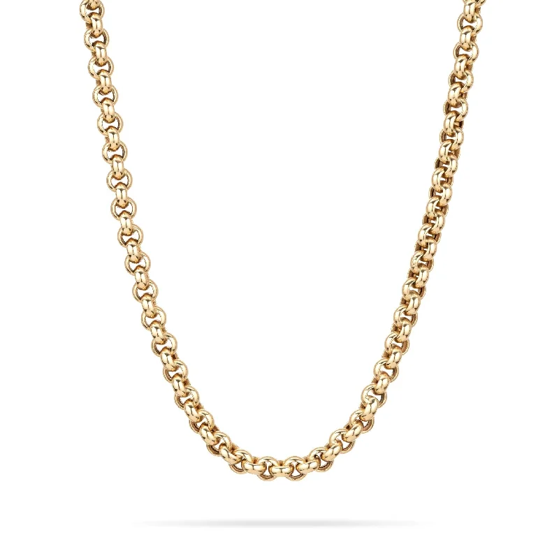 gold necklaces for women-Chunky Rolo Chain Necklace