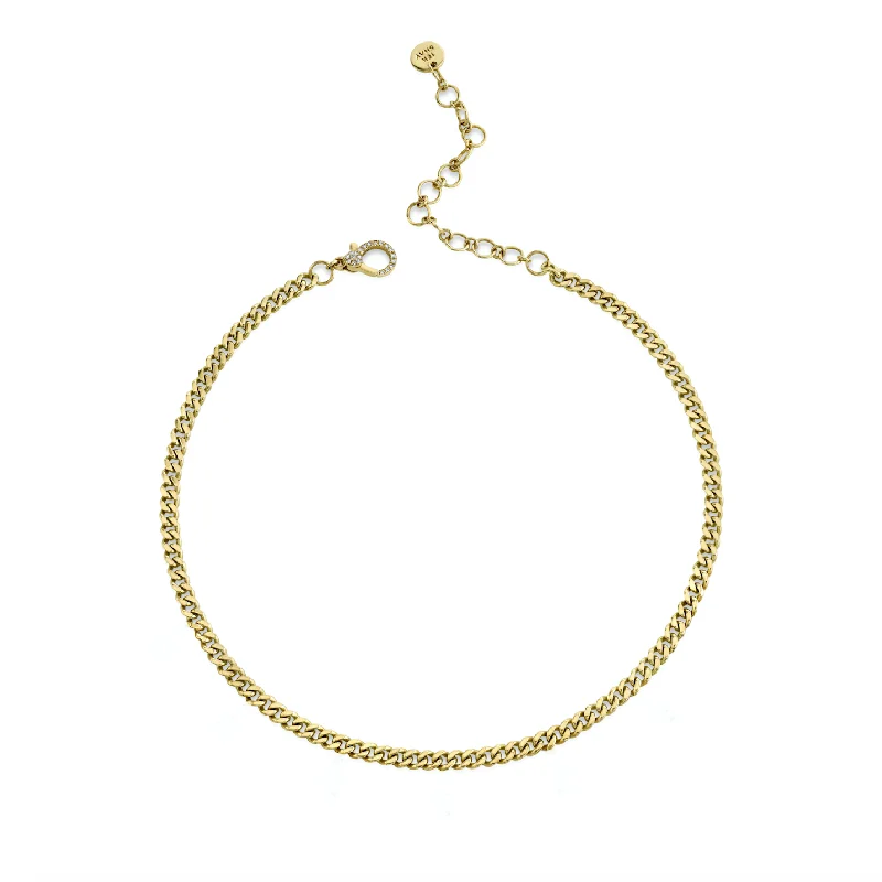 birthday necklaces for women-SOLID GOLD BABY LINK NECKLACE