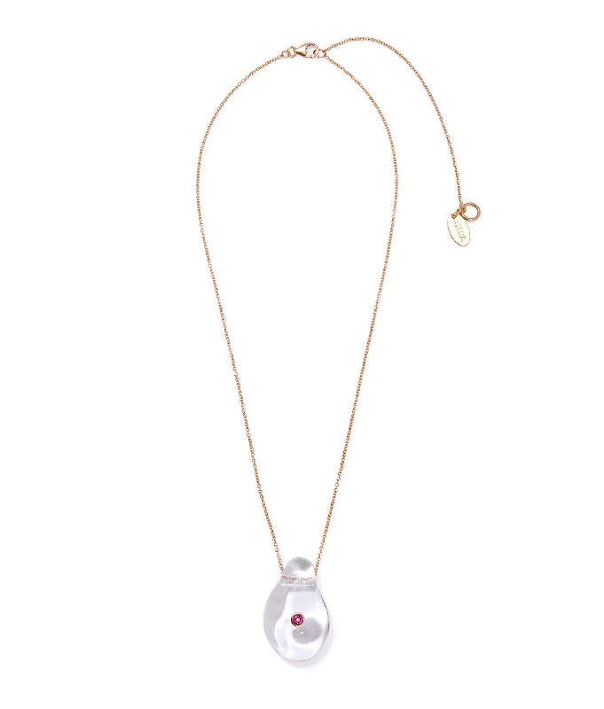 charm necklaces for women-Muse Pendant Necklace in Clear