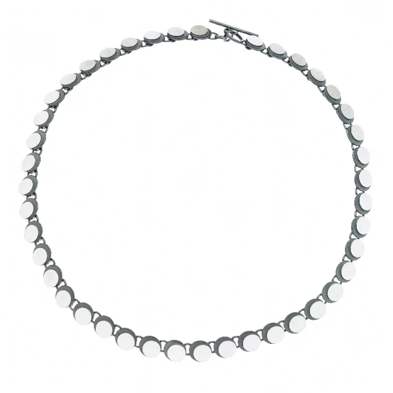 diamond bar necklaces for women-Eclipse Circle Link Necklace