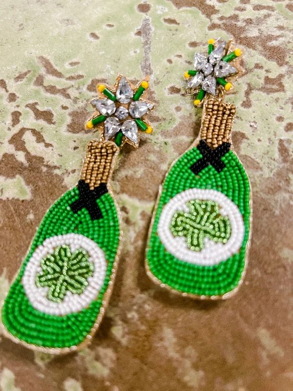 statement stud earrings for women-Lucky Bottle Earring 🍀