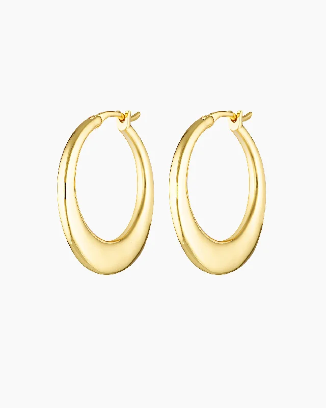 onyx earrings for women-LULU HOOPS