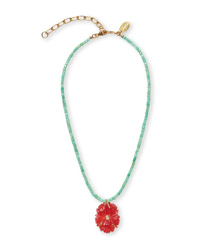 gemstone necklaces for women-New Bloom Necklace in Poinsettia