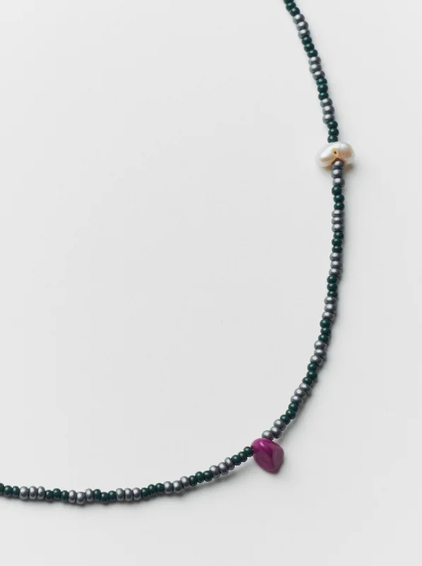 layered necklaces for women-June Necklace in Green