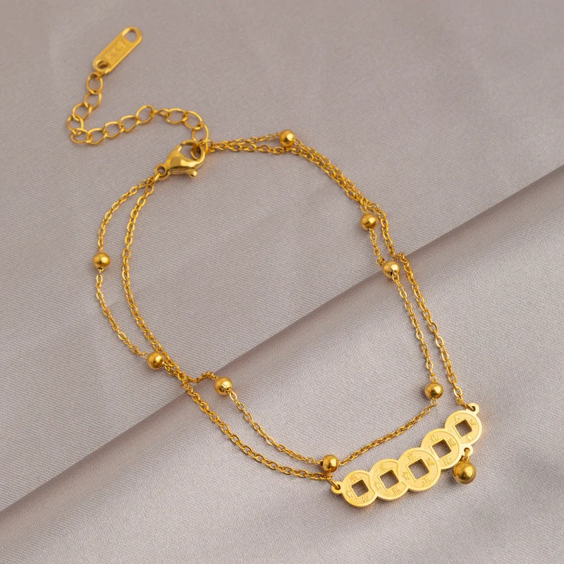 Five Coin Anklet