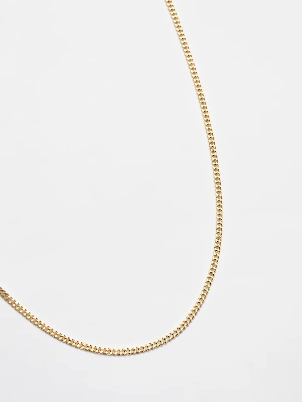 name necklaces for women-Curb Chain in Gold