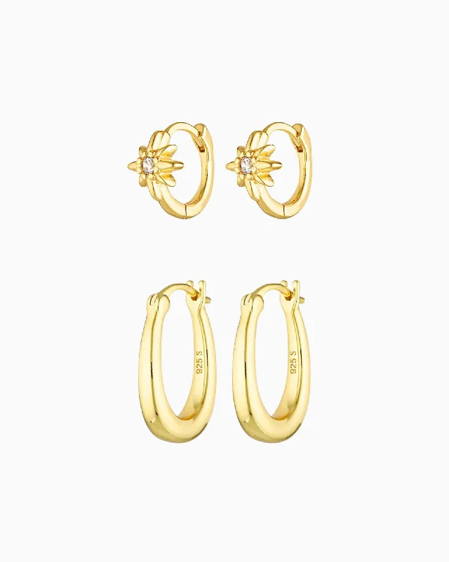 classic earrings for women-THE SOLAR SET