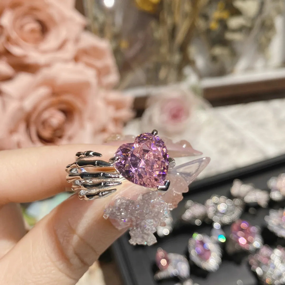 Ring 0469♥Pink diamond