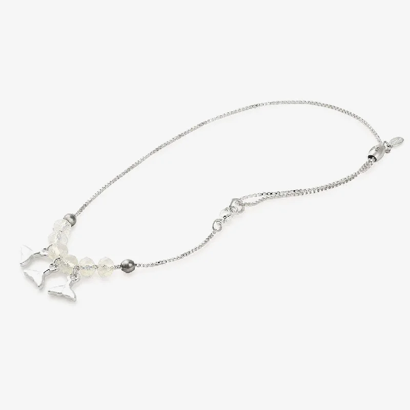 slim anklet for women-Whale Tail Charm Anklet