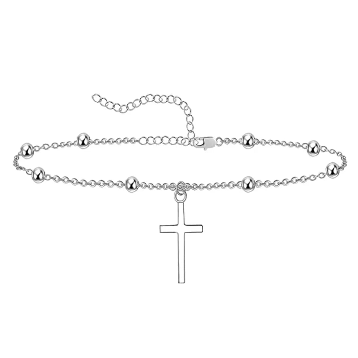 Rice Bead Chain Cross