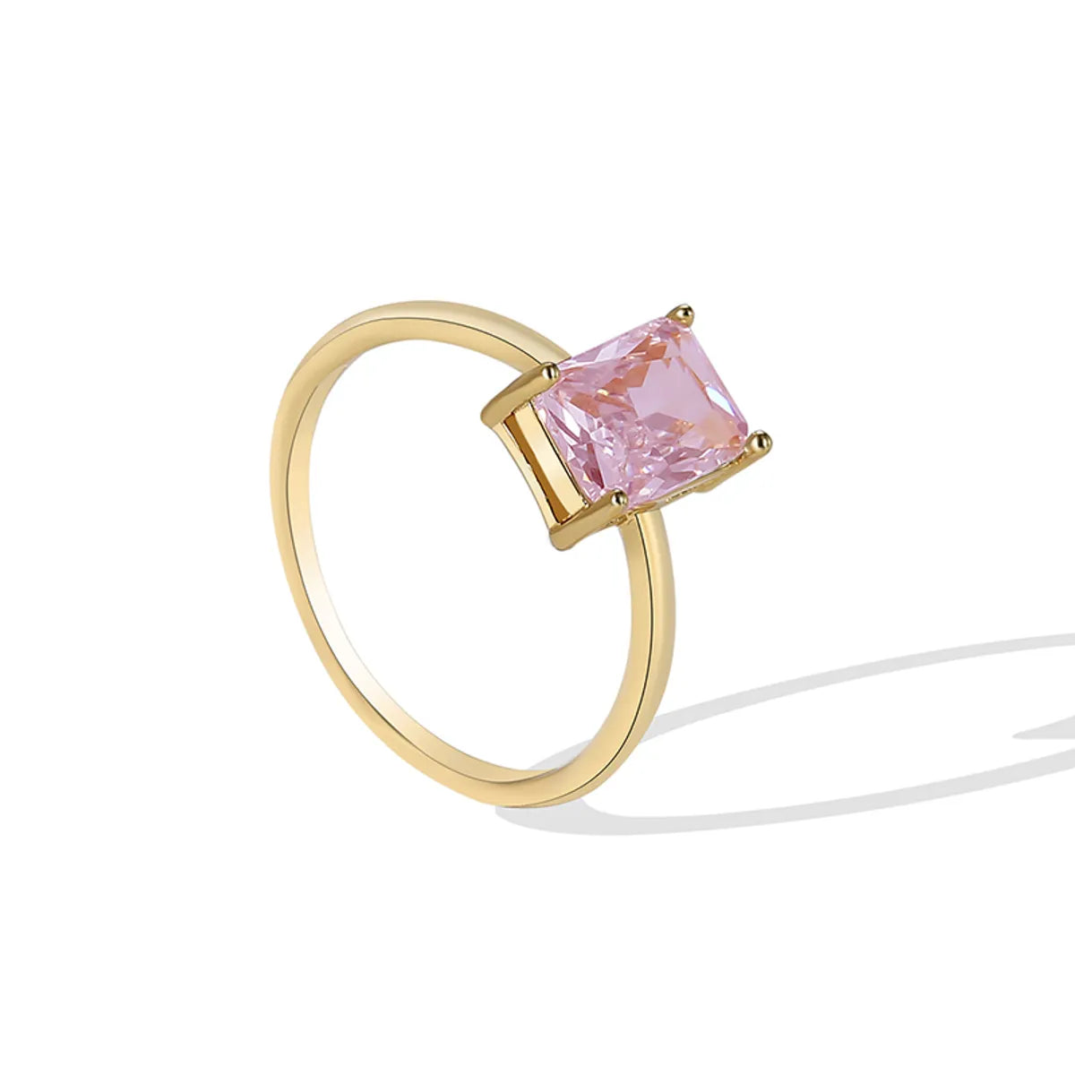 Pink Zirconium Square Diamond