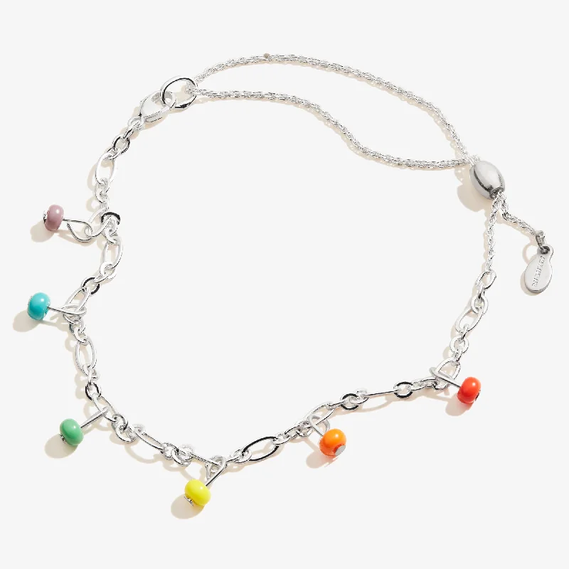 boho anklet for women-Rainbow Beaded Anklet