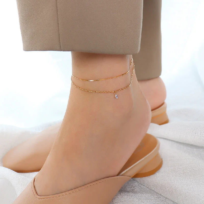 S003-Gold Anklet 20 + 5cm