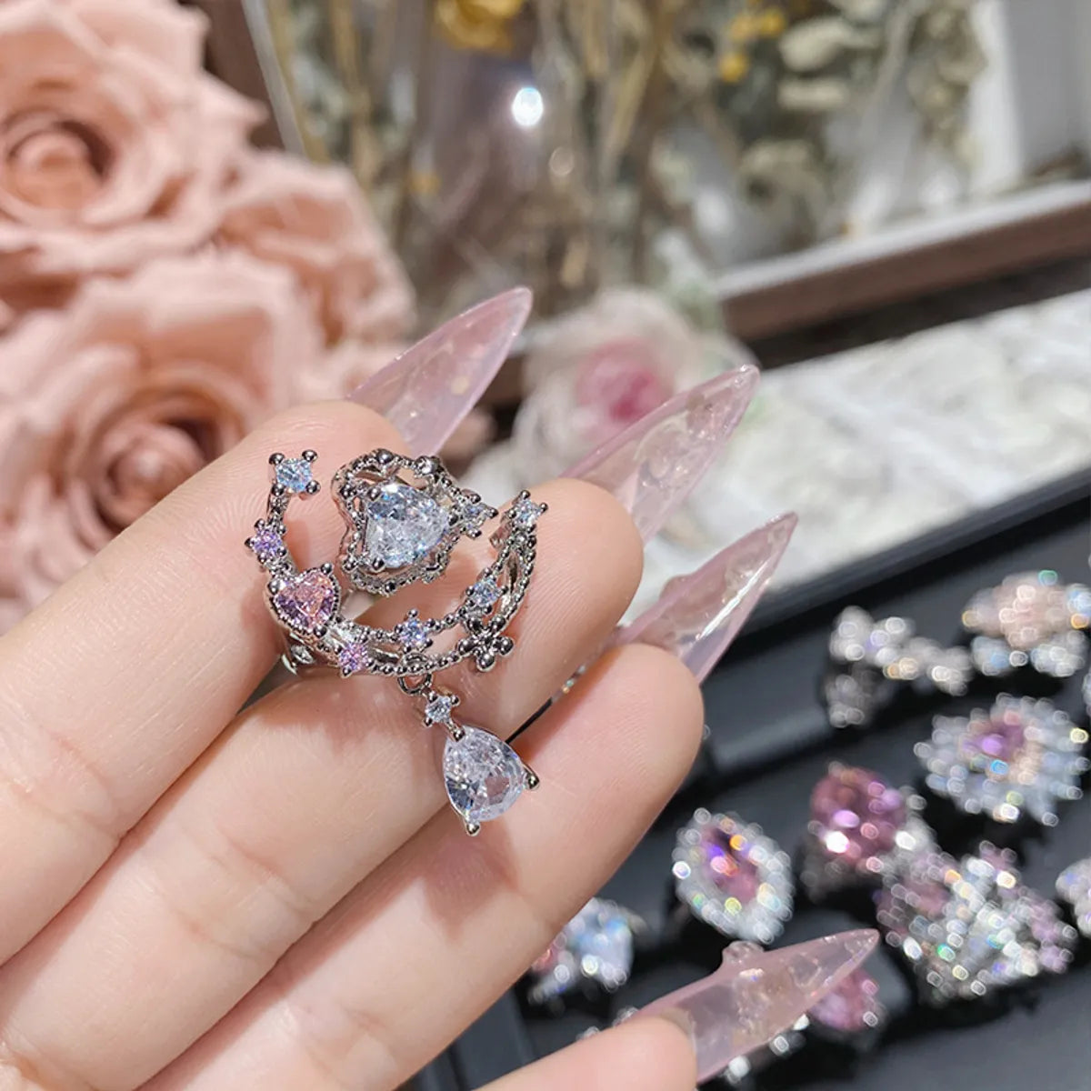 Ring 0275♥Pink diamond